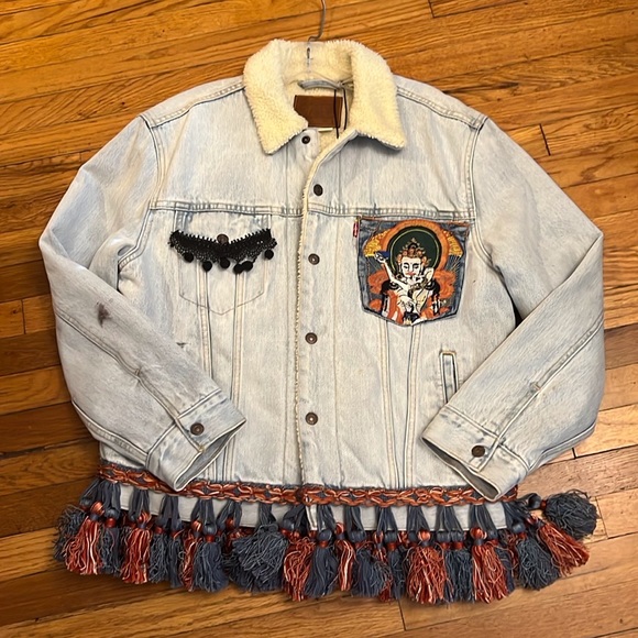 Denim “Ex-Boyfriend” Trucker Jacket - Picture 1 of 14